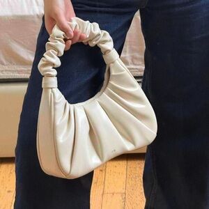 JW PEI Gabbi Ruched Hobo Handbag in Ivory
